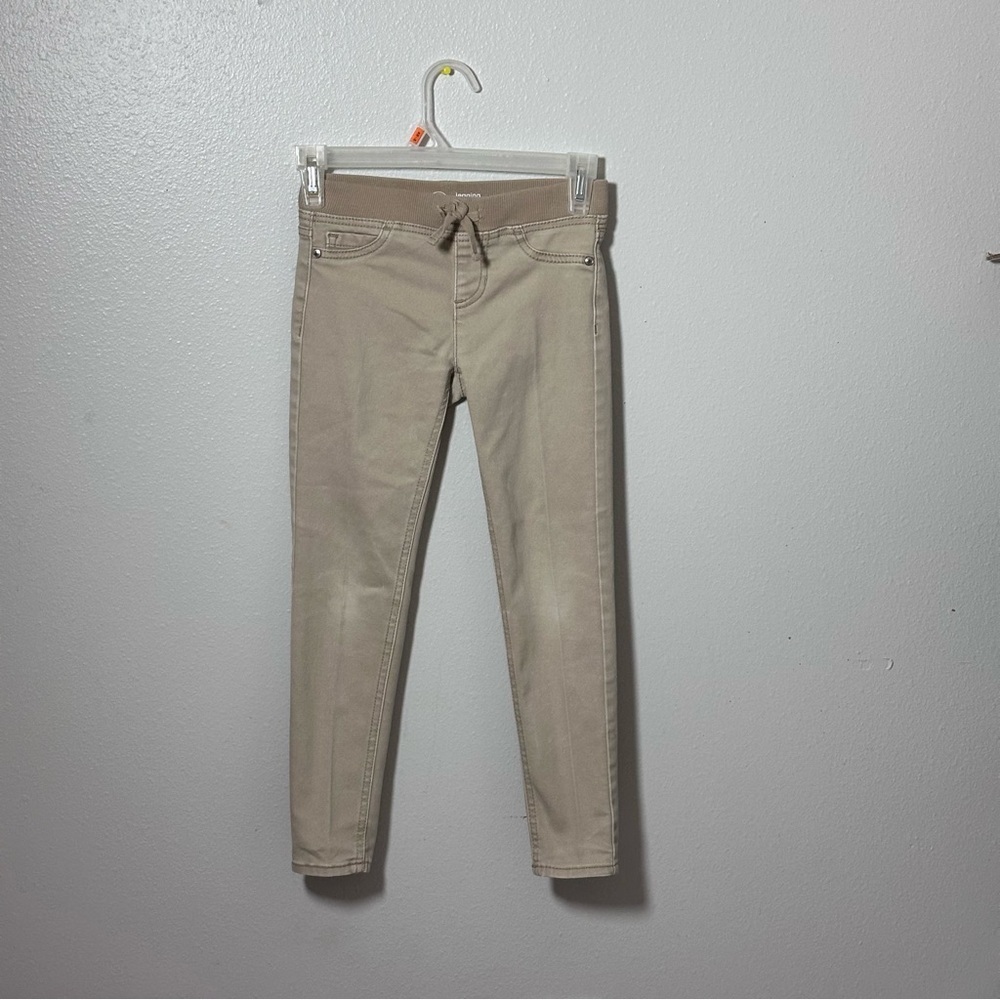 Wonder Nation Girls Kids‎ Khaki Tan Pants School Uniform Jeggings size M(7/8).